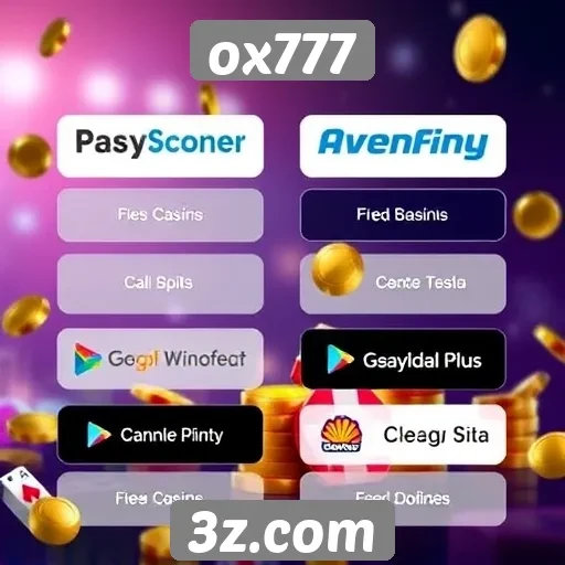 Métodos de pagamento disponíveis no ox777